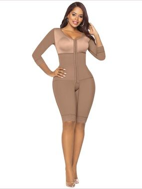 Delie 09008 Colombian High Compression Post-Surgical Faja | Built-In Bra& Sleeve